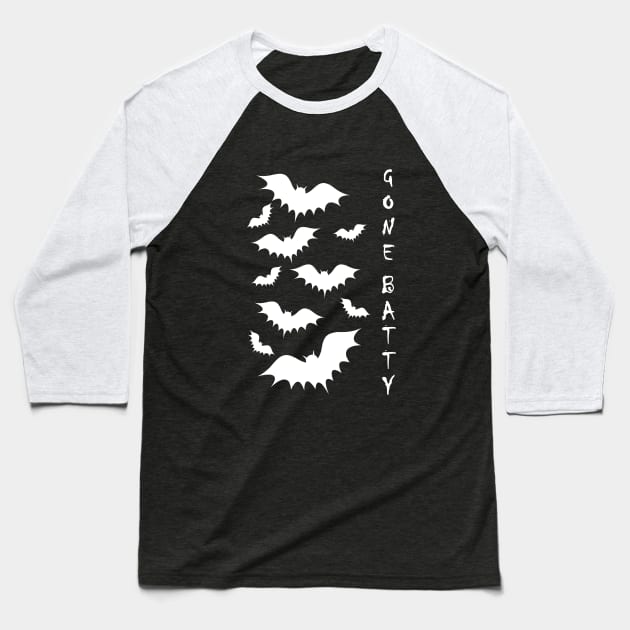 Gone Batty Baseball T-Shirt by Dark Night Designs